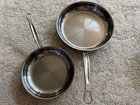 2 Hestan Nanobond Titanium 8.5" + 11" Fry Pans Set New Display Pieces Flawless. Price: $450.00.