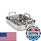 All-clad Specialty Stainless Steel Roaster With Nonstick Rack 11X14 Inch Oven Br New. Price: $214.57.