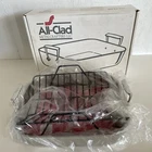New All-clad Stainless Steel Roti Pan Rectangular Cooking Roaster 4PC Set #5016. Price: $129.99.