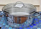Princess House 18/10 Stainless Steel 4 Qt Pot W/glass Lid Double Handled Used. Price: $64.95.