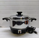 Kitchen 4 Qt Dutch Oven Americraft Stainless Electric Slow Cooker Base Lid Used. Price: $384.99.