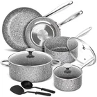 Pots And Pans Set 10 Piece, Cookware With Granite Coatings For Super Nons... New. Price: $138.41.