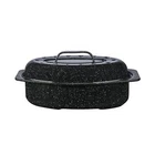 Granite Ware 13-INCH Covered Oval Roaster Speckled Black New. Price: $26.99.