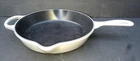 Creuset Signature 10.25" Cast Iron Skillet Grey Color Double Spout New. Price: $129.99.