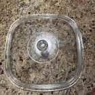 Vintage Pyrex P-10-C-1 Glass Lid For 10" Corningware Square Browning Skillet Used. Price: $24.99.