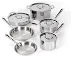 All-clad Stainless Steel 3-PLY Bonded Dishwasher Safe Cookware 10 Pcs Set New. Price: $440.00.