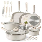 Carote 15PCS Pots Pans Set, Nonstick Cookware Detachable Handle, New. Price: $210.00.