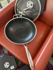 Hardly Used Hexclad Hybrid 12 Nonstick Wok Frying Pan Tempered Glass Lid. Price: $59.00.