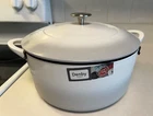 Denby Cast Iron Casserole, 7.2 Quart, 28CM/ 11", Nwt, Natural Canvas, Xl New. Price: $120.00.