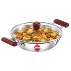 Hawkins 2.5 Litre Deep Fry Pan Triply Stainless Steel Kadai Glass Lid Flat New. Price: $81.81.