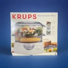 New In Box Krups Optisteam Plus Multipurpose Steamer & Rice Cooker Model 652 Open. Price: $99.99.