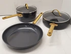 Nice In Box Greenpan Reserve Ceramic 5-PIECE Cookware Set Used. Price: $119.99.
