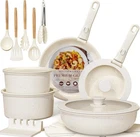 Astercook Ceramic Non-stick Cookware 21 Pcs Pots Pans Set, Detachable Handle New. Price: $84.59.