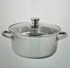 Mainstays Stainless Steel 5 Quart Dutch Oven With Glass Lid Riveted Handles New. Price: $12.99.