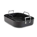 All-clad HA1 Hard Anodized Nonstick Roaster W/RACK,13" X 16" (scratch) Open. Price: $39.99.