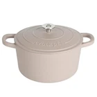 Dutch Oven 7 Quart Enameled Cast Iron Round Matte Dusty Pink Crock Pot Artisan New. Price: $89.99.