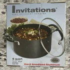 Invitations 6 Quart Non-stick Chili Pot Hard Anodized Aluminum With Lid, Black New. Price: $45.93.