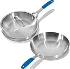 Inqibee 8.5-12 Inch Tri-ply Stainless Steel With Lid, Silver New. Price: $75.68.