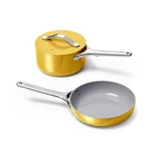 Non Stick Ceramic Cookware Set Fry Pan 8 Sauce Marigold Caraway Electric Mini New. Price: $369.99.
