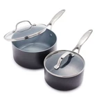 Greenpan Valencia Pro Hard Anodized Healthy Ceramic Nonstick 2QT And 3QT Saucepa New. Price: $211.38.