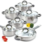 Cookware 12 Pcs Stainless Steel Pots Pans Induction Ready Home Sets New. Price: $179.99.