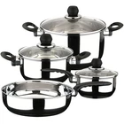 Magefesa Practika 7-PIECE Stainless Steel Cookware Set, Stockpot, Stew New. Price: $74.44.