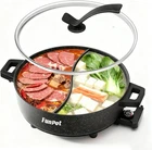 6L Electric Hot Pot With S-shape Dual-divider, Smart Temperature Black. Price: $78.59.