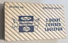 New Unopened Orig. Box Masterbilt By Mirro Qt. Covered Saucepan M-1082-44. Price: $45.00.