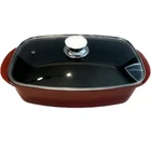 Sedona Pro 5.5-QT. Aluminum Multi-purpose Roaster Pan With Lid, Red, Nonstick. New. Price: $26.00.