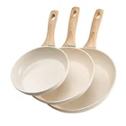 Vevor 3 Piece Frying Pan Aluminum Skillet Set 8 9.5 11 Handle Pre-seasoned New. Price: $43.99.