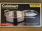 Cuisinart Chef Classic 5.5 Qt Stainless Saute Pan W/ Cover New. Price: $55.00.