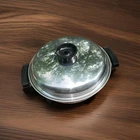 Townecraft Chef's Ware Electric Skillet 12" Stainless Liquid Core Fry Pan & Lid Used. Price: $82.00.