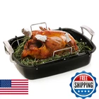 Uukrave Turkey Roasting Pan With Rack (u-shaped), Extra Large 18.5 14.7 Inch New. Price: $78.62.