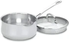 419-18P 2-QUART Pour Saucepan With Cover Contour Cookware, Stainless Steel New. Price: $48.04.