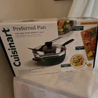 Cuisinart Preferred Pan 4-PIECE Set Sage Green Ceramic Nonstick Glass Lid New. Price: $55.00.