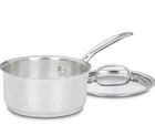 Cuisinart Chef's Classic 1.5-QT. Stainless Steel Saucepan With Cover New. Price: $27.99.