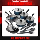 Tramontina Primaware 18-PC Non-stick Cookware Set Blue Import Fee New. Price: $36.99.
