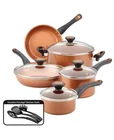 12 Piece Set Farberware Glide Copper Ceramic. New Condition.. Price: $139.96.