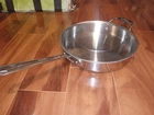 All-clad D5 Brushed Stainless Steel 3-QUART Saut Pan No Lid, Usa Used. Price: $95.00.