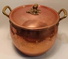 Ruffoni Hammered Copper Stock Pot 14 Qt Italian Made With Lid Used. Price: $347.53.