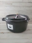 Staub Cast Iron Round Cocotte - Matte Black Damage Handle New. Price: $99.00.
