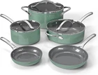 Bakken 12-PIECE Ceramic Cookware Set, Nonstick Pots And Pans Non-toxic Ptfe New. Price: $117.89.