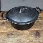 Rare Lodge Cast Iron Dutch Oven Usa P10D Vintage Used. Price: $139.95.