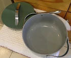 Caraway 3PC. Non-stick Cookware Set 6.5 Qt Dutch OVEN/10.5" Frying Pan &lid Sage Used. Price: $134.99.