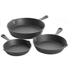 Gibson Home Brickstone 3 Piece Pre-seasoned Cast Iron Skillet Set In Black New. Price: $54.95.