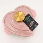 Smith & Clark 1QT Heart Dutch Oven Enameled Cast Iron Pink Gold Knob New. Price: $55.00.