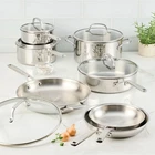 Kitchenaid Tri-ply Clad Stainless Steel 12-PIECE Cookware Set (model 30082) New. Price: $239.99.