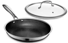 Hexclad Hybrid Nonstick 10-INCH Frying Pan With Tempered Glass Lid Brand New!. Price: $134.95.