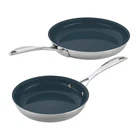 Zwilling Clad Cfx 2-PC Stainless Steel Ceramic Nonstick 8-IN & 10-IN Fry Pan Set New. Price: $69.99.