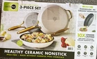 Greenpan Hard Anodized Healthy Ceramic Nonstick 8" 10" And 12" 3 Piece Set New. Price: $100.00.